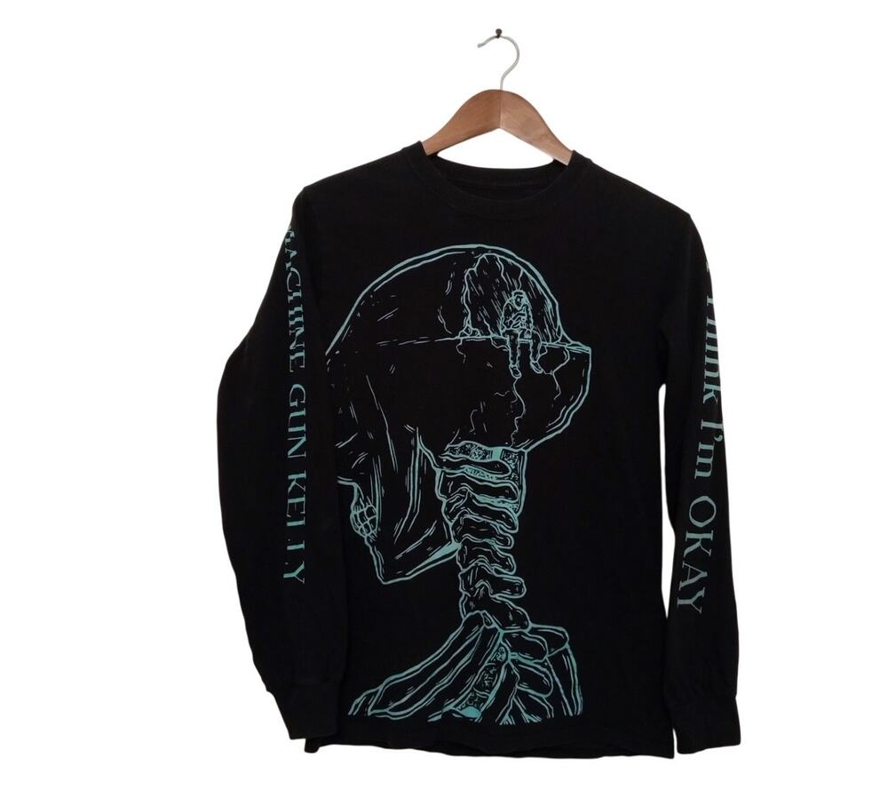 Machine Gun Kelly MGK Hotel Diablo Tour I Think I'm OKAY Long Sleeve Tee SZ S